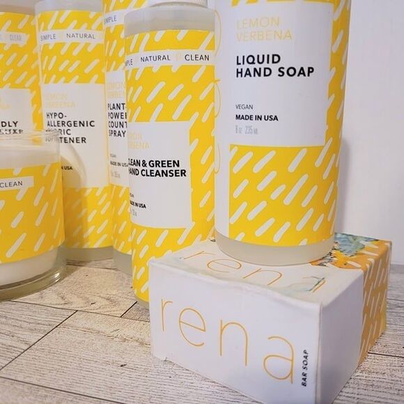 Rena Lemon Verbena Hard-To-Find Candle Hand Soap Cleaner 9 Piece Bundle Set HTF! - Picture 10 of 11